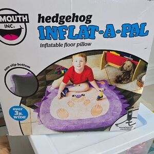 Purple Hedgehog Inflatable Floor Pillow - Kids Toy